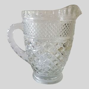 Vintage cut glass milk pitcher